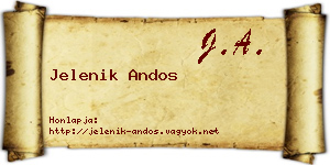 Jelenik Andos névjegykártya